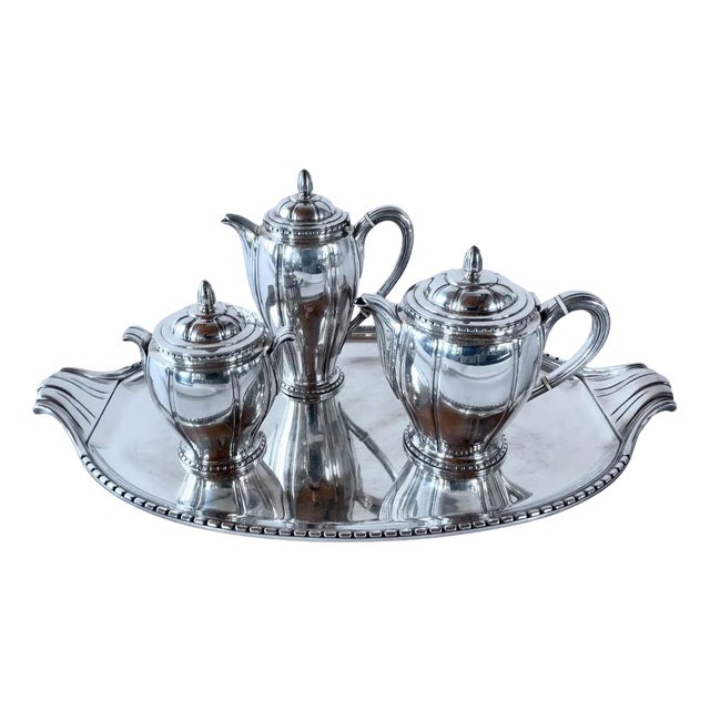 Vintage Art Deco Tea Service, Set of 4 For Sale