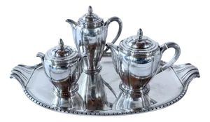 Vintage Art Deco Tea Service, Set of 4