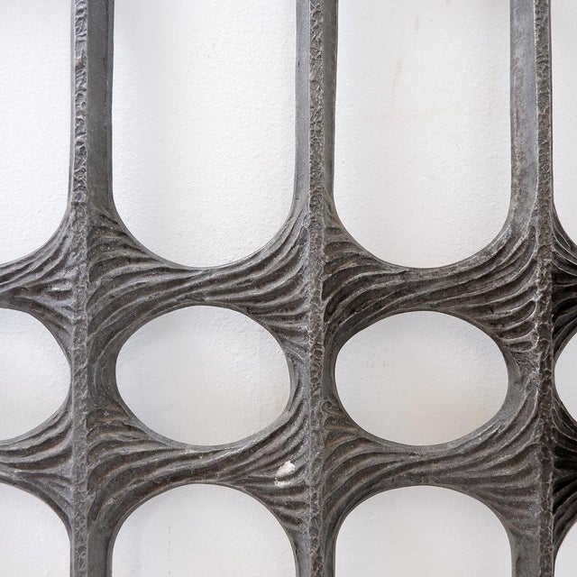 Brutalist Cast Aluminum Door Panel in the style of Paul Evans, 1960s For Sale - Image 9 of 15