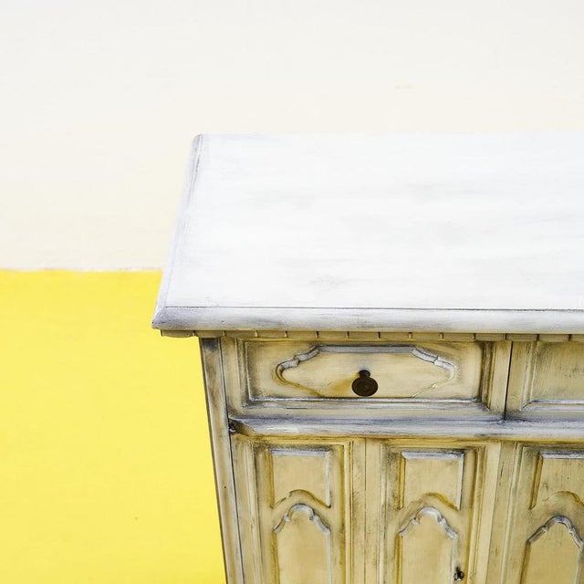 Shabby Wooden Double Door Sideboard For Sale - Image 3 of 11