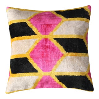 Contemporary Multi Color Hand Made Turkish Pillow 16 X 16 For Sale