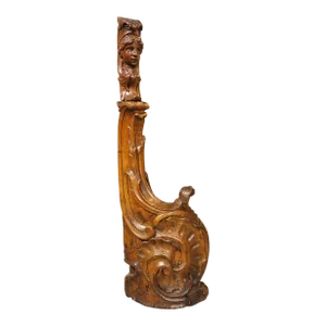 18th Century Carved Oak Newel Post From Namur, Belgium