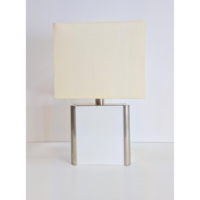 1960s Art Deco Table Lamp in Metal and Acrylic by Milo Baughman, 1960s For Sale - Image 5 of 17