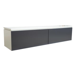 White Anthracite Wooden Cube Wall-Mounted Sideboard from Interlübke For Sale