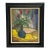1949 Mid-Century Expressionist Floral Still Life Oil Painting, Signed For Sale