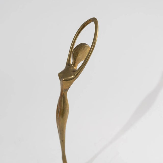 Vintage Brass Ballerina Figure For Sale - Image 9 of 11