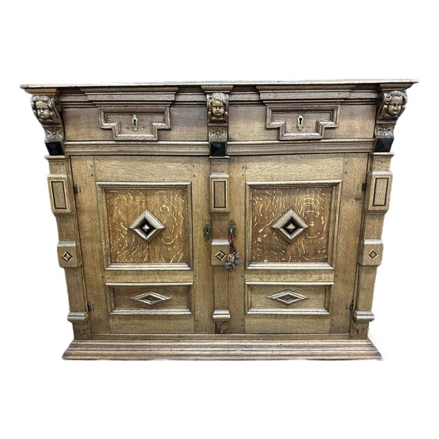 Antique Continental Flemish Renaissance Oak Buffet For Sale