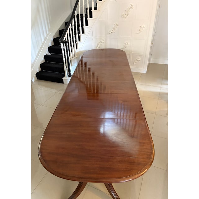 Regency 16 Seater Figured Mahogany 3 Pilar Dining Table, 1830s For Sale - Image 17 of 17