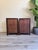 Vintage Asian Style Wooden Bedside Tables, Set of 2 For Sale - Image 10 of 12