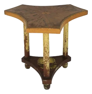 Rustic Folk Art Side or End Table, Circa Early-20th Century
