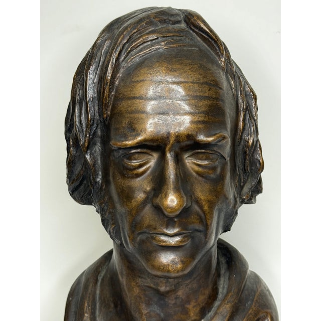 1 Scottish Historic 19th Century Victorian Heavy Bronze Sculpture Bust of Thomas Guthrie FRSE Philanthropist By Sir John...