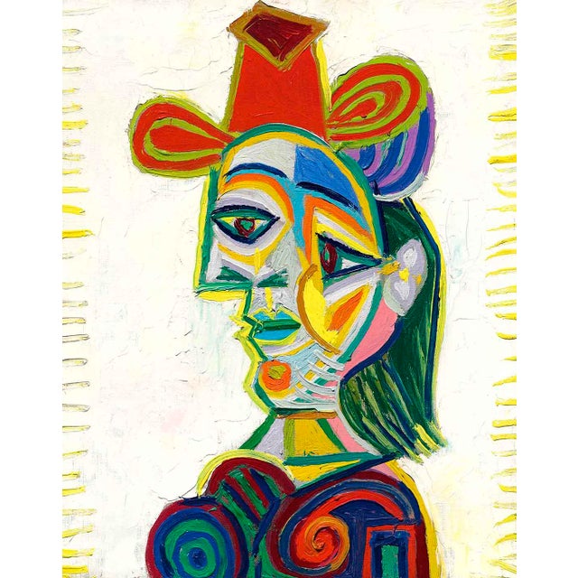 Artist: Pablo Picasso Title: Pablo Picasso Buste de Femme Medium: Giclee Marks: L.E numbered Paper size: watercolour paper...