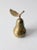 Metal Mid Century Brass Pear Paperweight For Sale - Image 7 of 9