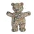 This vintage stuffed animal toy features a bear with a floral design. It is made from moiré tapestry and comes in a color...