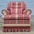 Red 1990s Meroni Francesco Attr. Italian Neoclassical Style Arm Chair For Sale - Image 8 of 17