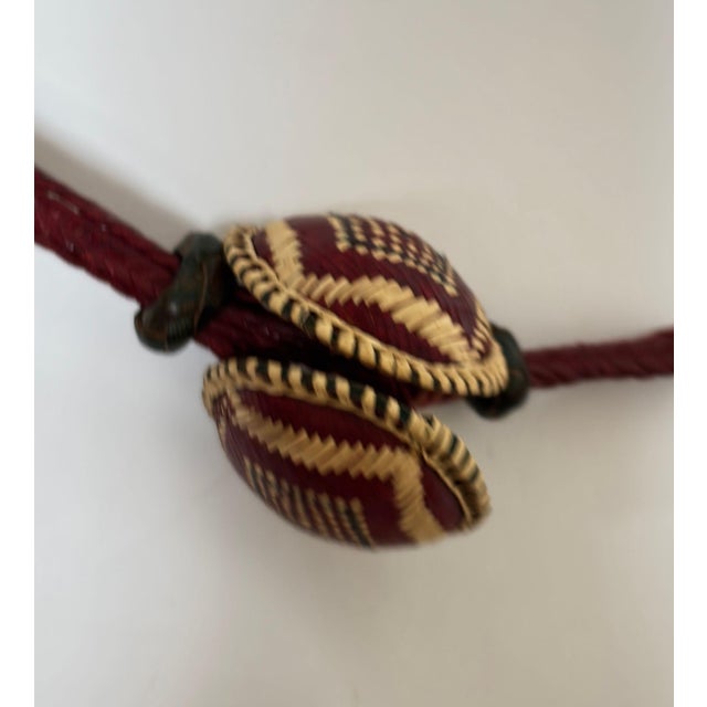 Mandinka Ceremonial Sword With Decorated Red Leather Scabbard West Africa 1950 For Sale In Palm Springs - Image 6 of 15