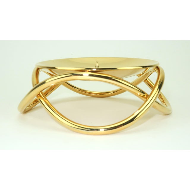 Georg Jensen Gold Glow Candle Holder With Box For Sale In Atlanta - Image 6 of 11