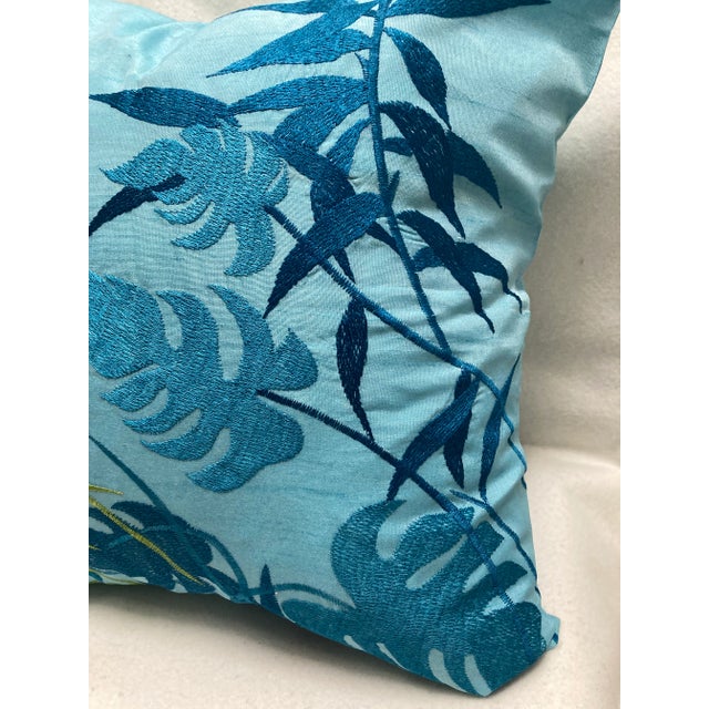 Modern Butterfly Garden Embroidered Pillow Cover For Sale - Image 3 of 6