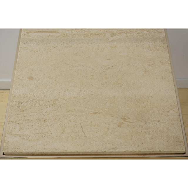 Side Tables in Travertine and 24 Carat Gold from Belgo Chrom / Dewulf Selection, 1970s, Set of 2 For Sale - Image 9 of 15