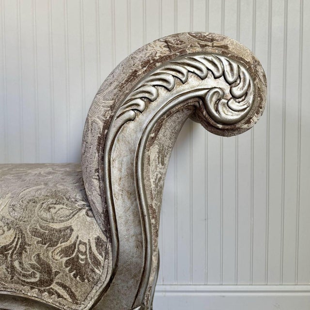 Rococo Ornate Rococo Revival Silver Gilt Bench / Settee For Sale - Image 3 of 14