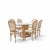 Vintage Carved Wood Oval Glass Dining Set With Six Upholstered Chairs For Sale - Image 15 of 18