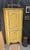 19thc Original painted mustard one Piece corner cupboard, Cover green painted interior. Probably Later paint on the...