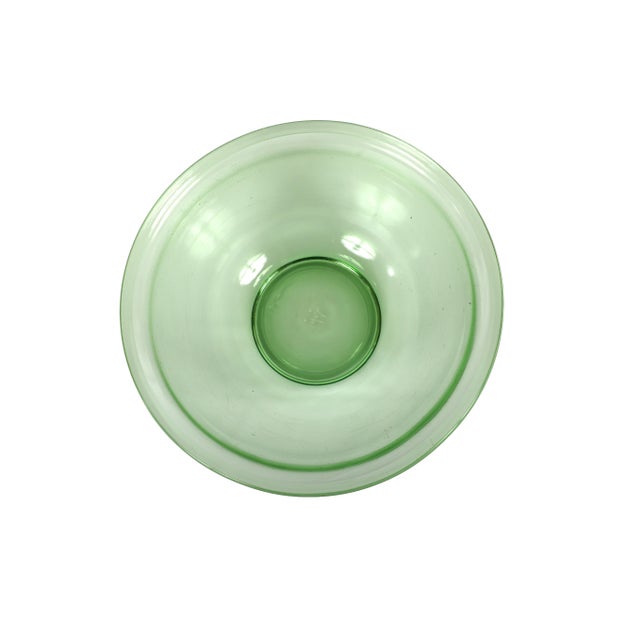Vintage Uranium Glass Glowing Nesting Bowls by Hazel Atlas - Set of 5 For Sale - Image 14 of 17
