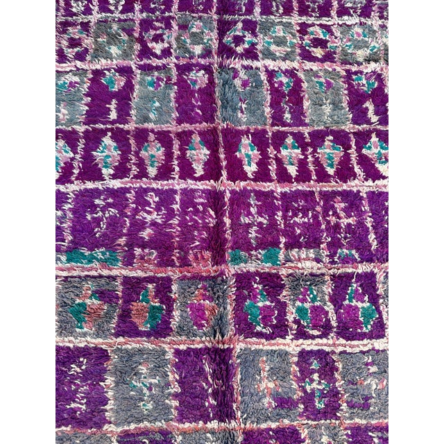 1980s Vintage Purple Moroccan Rug - 6'4" X 10'8" For Sale In Cleveland - Image 6 of 10
