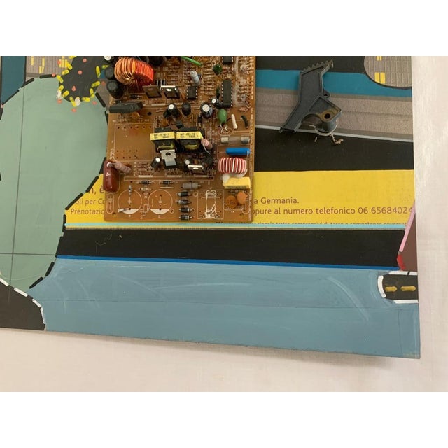 Renato Volpini, Composition with Circuit Boards, 1970s, Mixed Media For Sale - Image 3 of 6