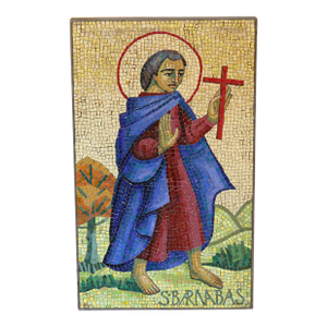 Mosaic Tile Portrait of Saint Barnabus, Circa 1930