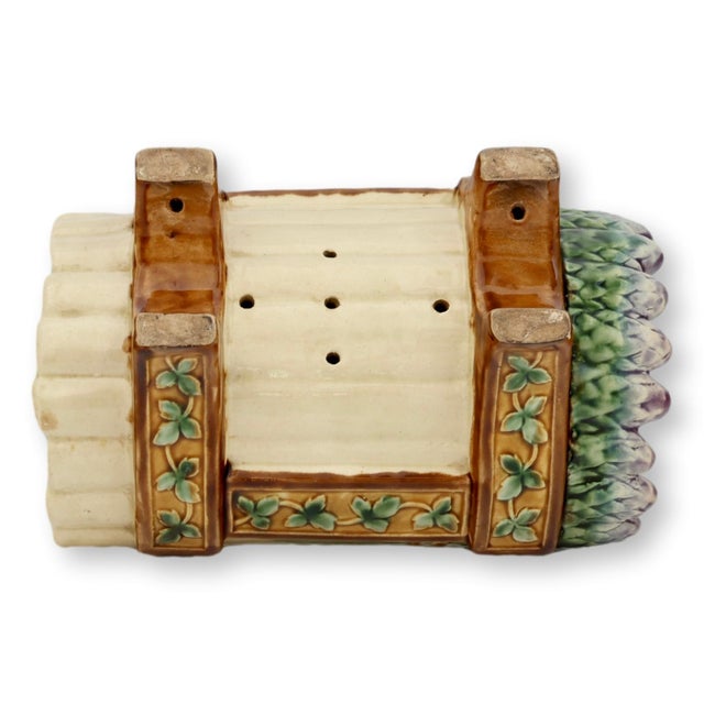 Antique French Majolica Asparagus Cradle For Sale In Los Angeles - Image 6 of 6