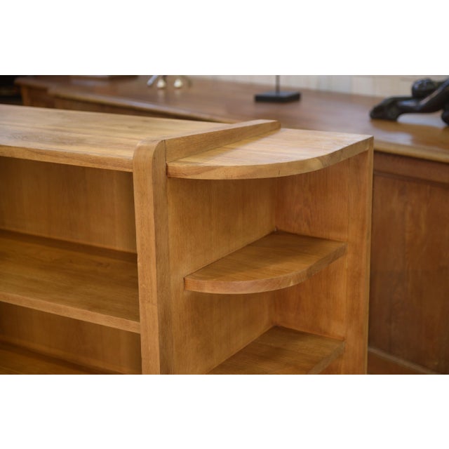 Art Deco Modernist Oak Shelf, 1940s For Sale - Image 11 of 13