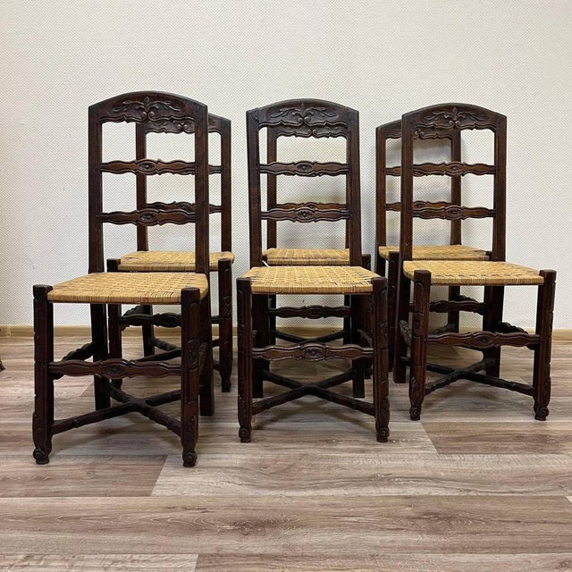 Antique Kitchen Chairs, Set of 6 For Sale - Image 11 of 11
