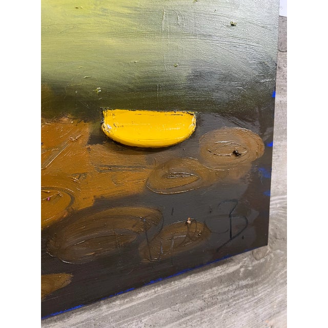 Abstract Oil Painting by Piper Bridwell “Always on Time” For Sale - Image 4 of 5