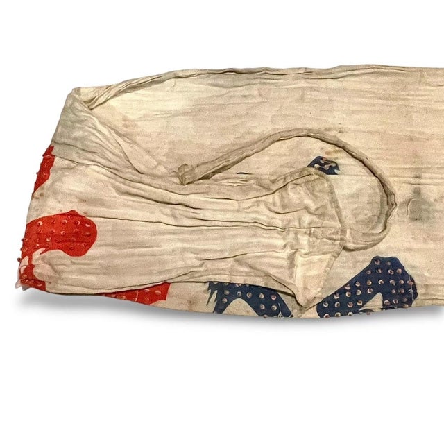 Wwii Sennenbari 1000 Stitch Belt 千人針 Intact Ties Rising Sun Good Luck Imperial Japan For Sale - Image 11 of 12