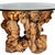 Large, Mid-Century Modern Console Root Table With 1" Thick Glass Top For Sale - Image 4 of 5