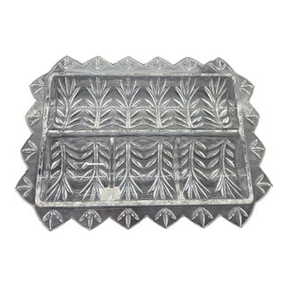 Fifth Avenue Crystal Portico 12" X 8.75" Relish Tray Nos 24% Lead Crystal For Sale