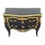 1990s Black and Gold Leaf Dresser Commode Chest of Drawers For Sale