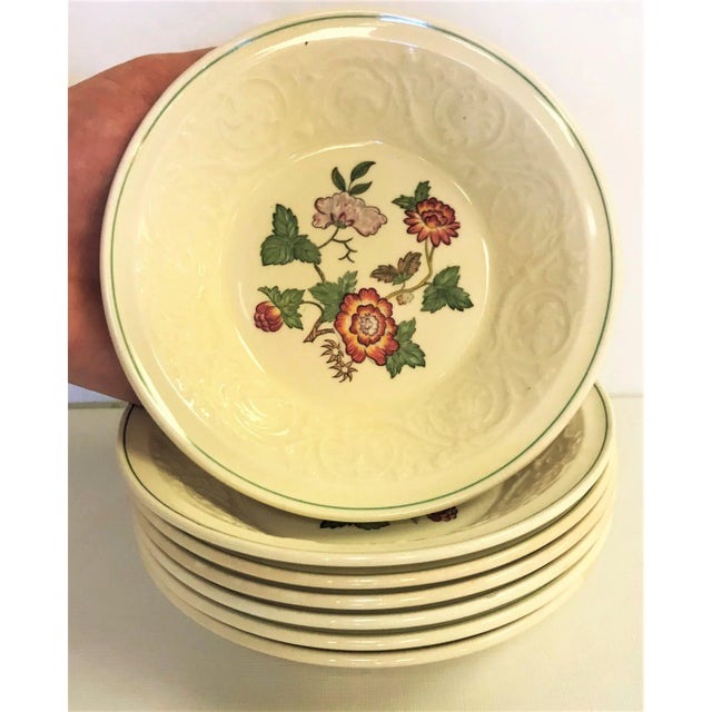 Vintage Wedgewood Patrician "Tapestry" collection small dessert/fruit or sauce bowls. Set of 7 bowls. This is a pretty...