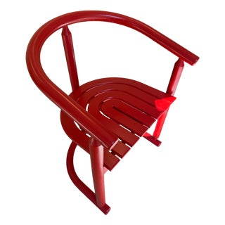 Red Armchair from Allmilmö, 1980s For Sale
