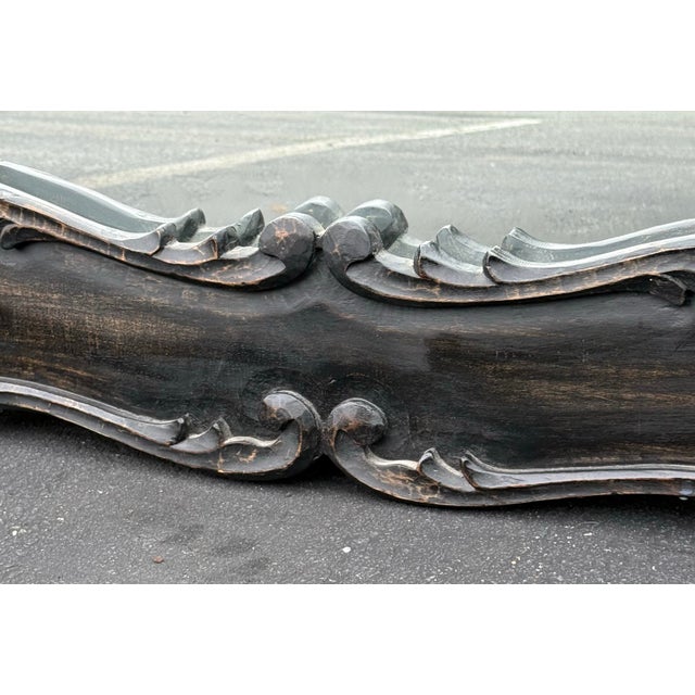 1990s Rustic French Rococo Oversized Wall Mirror For Sale - Image 5 of 10