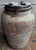 Antique earthenware jar from approximately 1880, 19th century, with its original period wooden lid. It measures 121cm in...