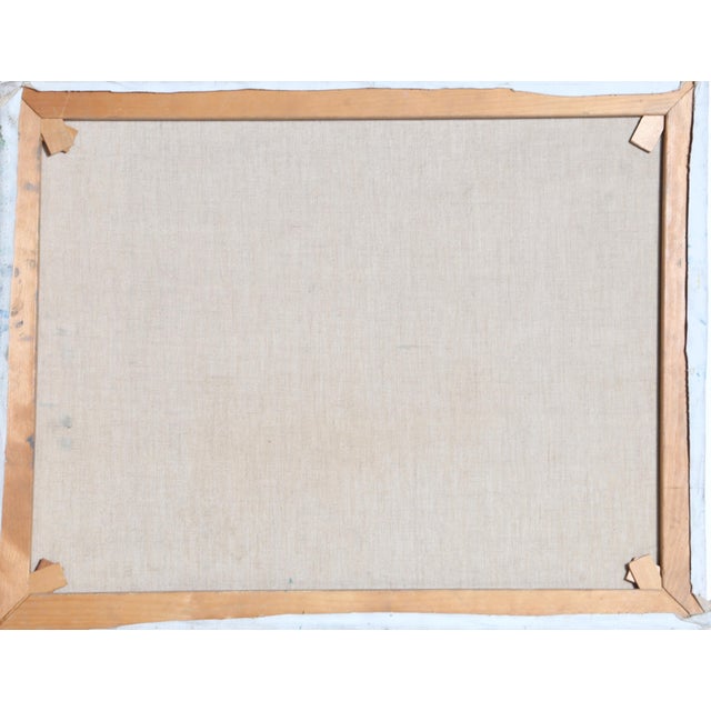 Abstract Cubist Abstract Ii, Signed Oil Painting by Miriam Bromberg For Sale - Image 3 of 3