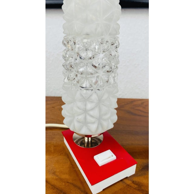 Glass Bedside Lamps with Glass Shade, 1970s, Set of 2 For Sale - Image 7 of 9