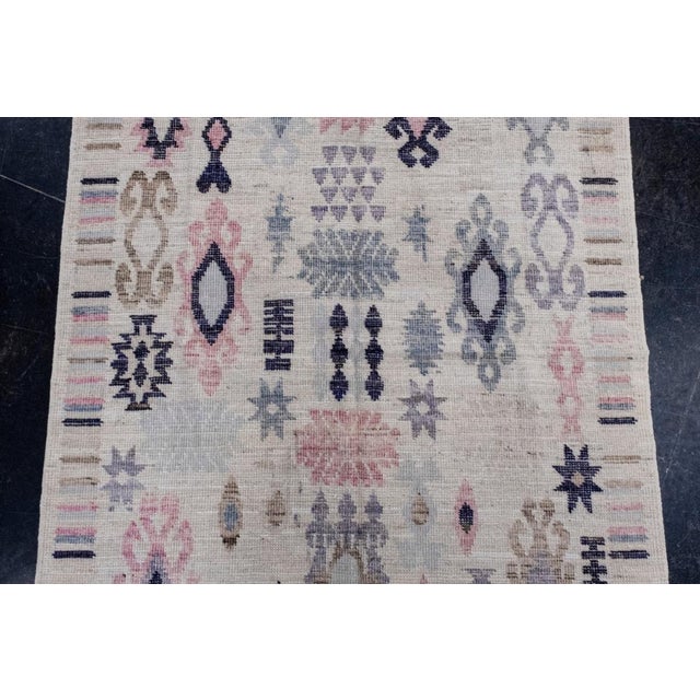 Early 21st Century Turkish Oushak Rug 4'2" x 6'3" For Sale - Image 5 of 8