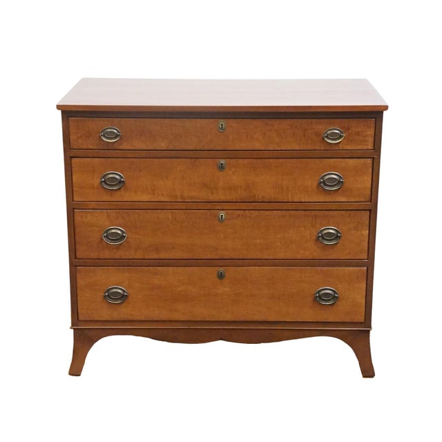 Traditional Stickley Furniture Solid Cherry Traditional Duncan Phyfe Style 41" Chest For Sale - Image 3 of 12