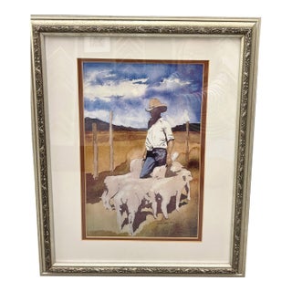 Mary Davies Kerns "Feeding the Lambs" 1996 For Sale