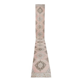 Vintage Turkish Oushak Runner, Long Hallway Runner 2'11" X 25' For Sale