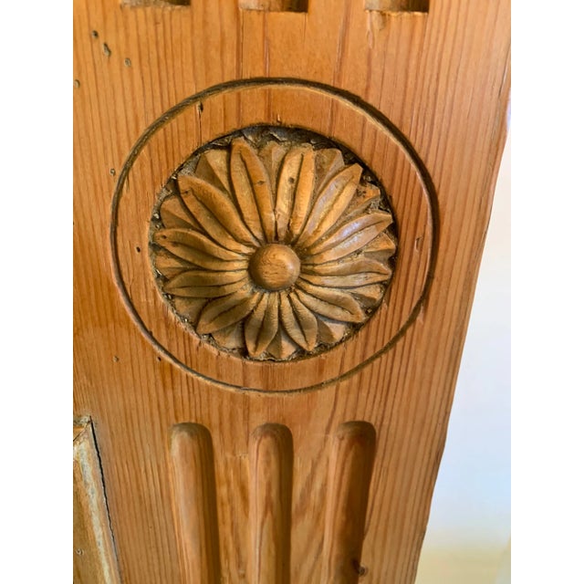 Wood Antique French Hand Carved Oak Trumeau Mirror For Sale - Image 7 of 12