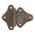 Antique Butterfly Copper Bronze Offset Ice Box Hinge For Sale